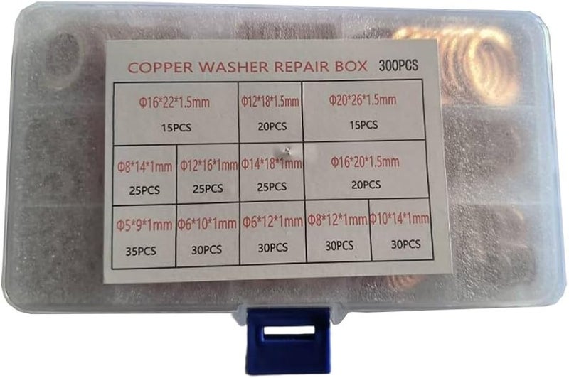 Purple Copper Flat Washer Gasket Set 150 Piece Assortment Kit For Industrial Marine Automotive - Image 2